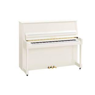B30 Silent Upright Piano in Polished White Finish
