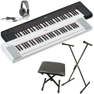 Pack NP-12 Black + Stand + Banquette + Casque : Piano Portable