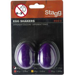 Pair of plastic Egg Shakers -Purple