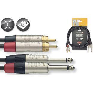 NTC3PCMR twin Cable - Mono Phone Plug / RCA Male