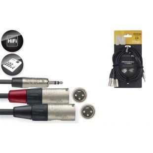 NYC3-MPS2XMR Stereo Mini Phone Plug / 2 x XLR Male