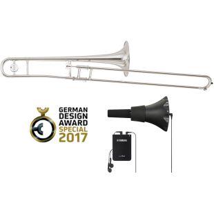 Silent Trombone Pack YSL-354SE Silver plated Bb Tenor Trombone with SB5X Silent Brass System