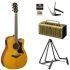 Vintage Natural Guitar, Amp, Capo, Plectrums and Stand