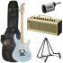 Ice Blue Guitar with Maple Fingerboard, THR10WII Wireless Amp, YW10T Wireless Transmitter, Softcase and Stand