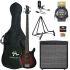4-string bass in Old Violin Sunburst finish with Rocket Bass, tuner, plectrums, bag, stand, cable