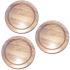 Large Piano Castor Cup in Beech Wood 100mm Set of 3