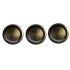 Large Piano Castor Cup in Black Wood 100mm (Set of 3)