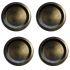 Set of 4 Small Black Wood Piano Castor Cups 45mm