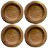 Small Piano Castor Cup in Laurel Wood 45mm  Set of 4