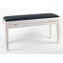 In Polished White Finish with Black Dralon Seat Top