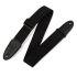 M8-BLK Soft-hand Polypropylene 2&quot; Guitar Strap with Leather Ends 