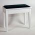 In Polished Brilliant White Finish with Black Dralon Seat Top