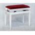 In Polished Brilliant White Finish With A Bordeaux Red Dralon Seat Top