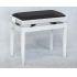 In Polished Brilliant White Finish With A Black Vinyl Seat Top