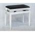 Polished White Finish With Black Dralon Seat Top