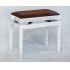 In Polished White Finish With A Brown Dralon Seat Top