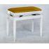 In Polished White Finish With A Gold Dralon Seat Top