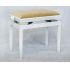 In Polished White Finish With A Ice White Dralon Seat Top