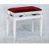 In Polished White Finish With A Bordeaux Red Dralon Seat Top