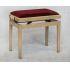 White Ash Finish With Bordeaux Red Dralon Seat Top