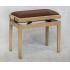 White Ash Finish With Light Brown Hide Seat Top