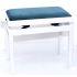 White Finish With Aqua Blue Dralon Seat Top