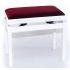 White Finish With Bordeaux Red Dralon Seat Top