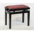 Black Finish With Bordeaux Red Hide Seat Top