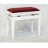 Polished Brilliant White Finish With Bordeaux Red Dralon Seat Top