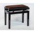 Polished Ebony Finish With Brown Dralon Seat Top