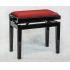 Polished Ebony Finish With Bordeaux Red Dralon Seat Top