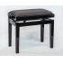 Polished Ebony Finish With Black Hide Seat Top