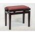 In Dark Rosewood Finish With A Bordeaux Red Hide Seat Top