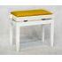 White Finish With Gold Dralon Seat Top