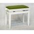 White Finish With Green Dralon Seat Top