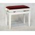 White Finish With Bordeaux Red Dralon Seat Top