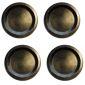 Set of 4 Small Black Wood Piano Castor Cups 45mm