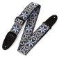 M8HT-10 Jacquard Weave 2&quot; Guitar Strap with Poly Back &amp; Leather Ends    