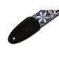 M8HT-10 Jacquard Weave 2&quot; Guitar Strap with Poly Back &amp; Leather Ends    