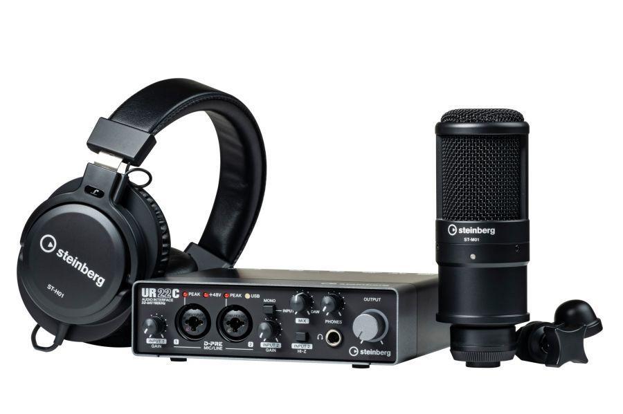 UR22C RECORDING PACK UR22C audio interface with ST-M01 microphone and  ST-H01 headphones