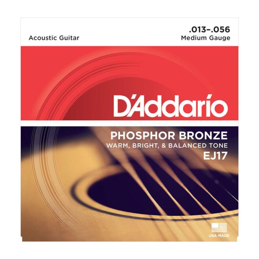 EJ17 Medium Acoustic Guitar Strings 13 56 Phosphor Bronze