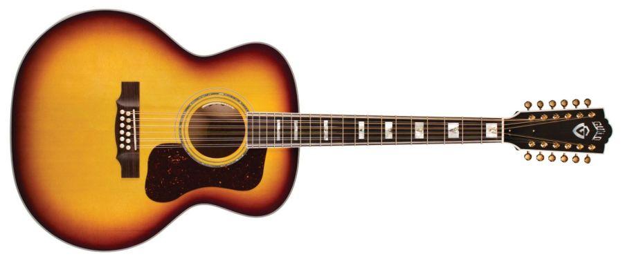 F-512E Maple Jumbo Acoustic Guitar in Antique Burst finish