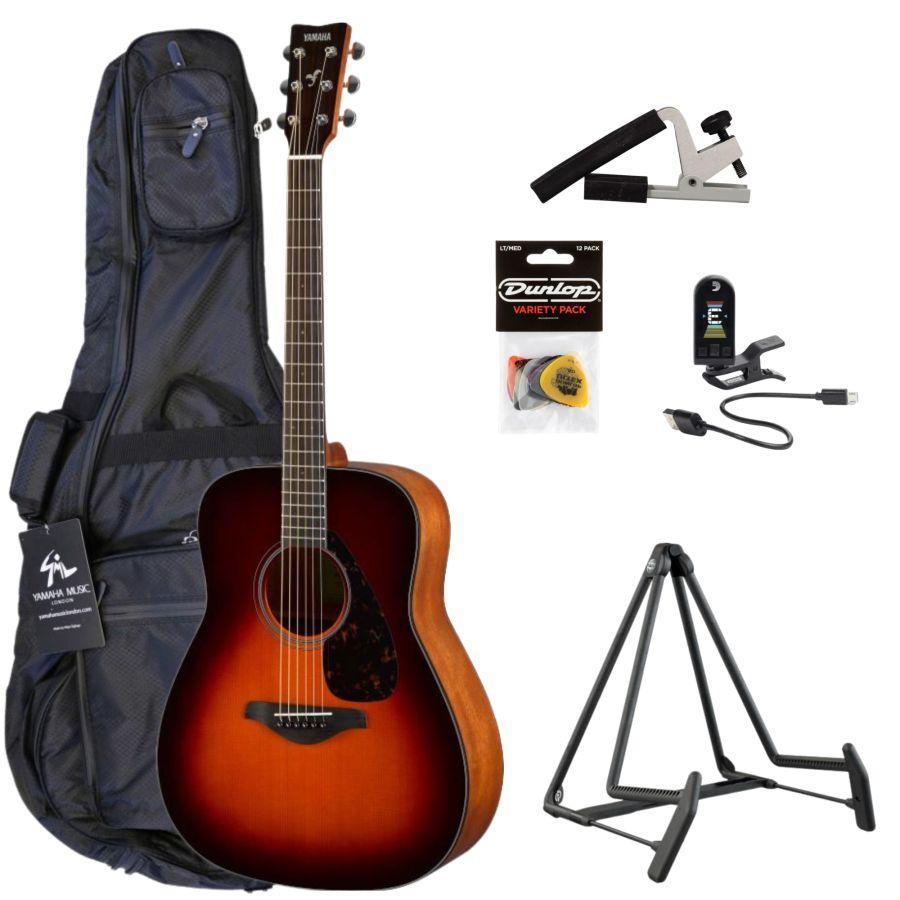 FG 800 Acoustic Guitar Pack In Brown Sunburst Finish