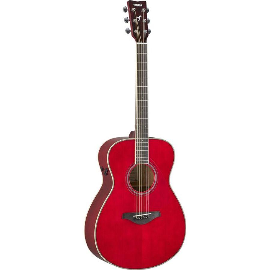 A Grade Refurbished FS-TA TransAcoustic Guitar In Raspberry Red Finish
