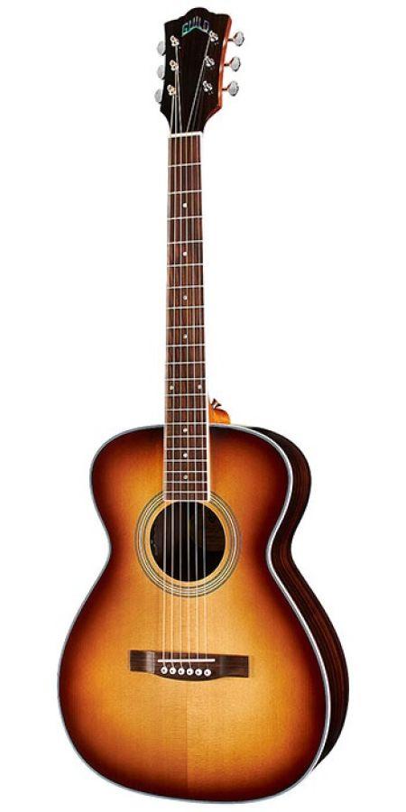 M-260E Deluxe Concert Acoustic Guitar in Edge Burst finish
