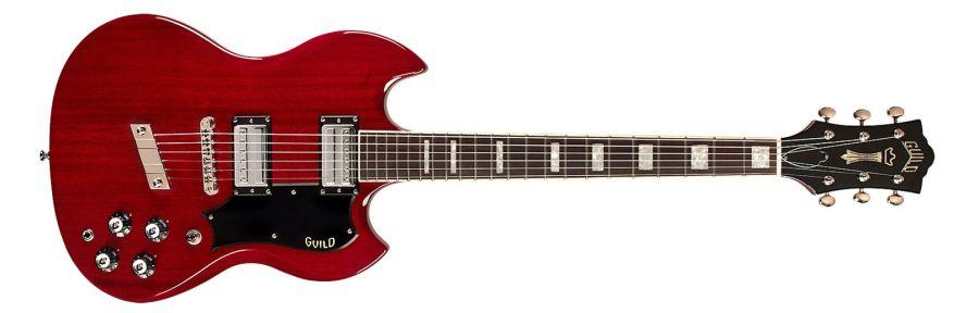 Polara Deluxe Electric Guitar in Cherry Red finish