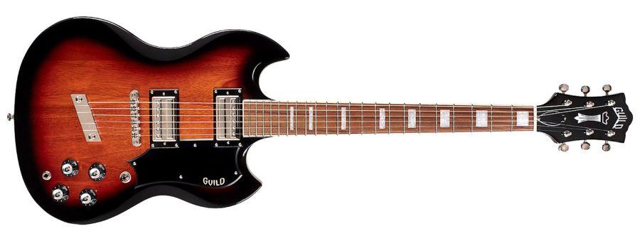 Polara Deluxe Electric Guitar in Vintage Sunburst finish