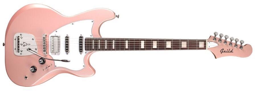 A Grade Refurbished Surfliner Deluxe Electric Guitar in Rose Quartz Metallic finish