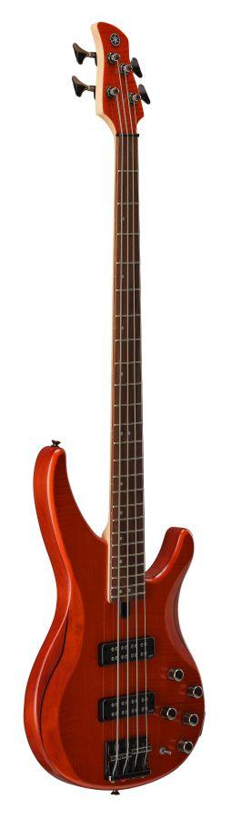 TRBX604FM 4-String Electric Bass Guitar In Caramel Brown Finish