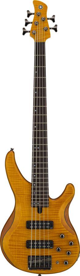 A Grade Refurbished TRBX605FM 5-String Electric Bass Guitar In Matte Amber Finish